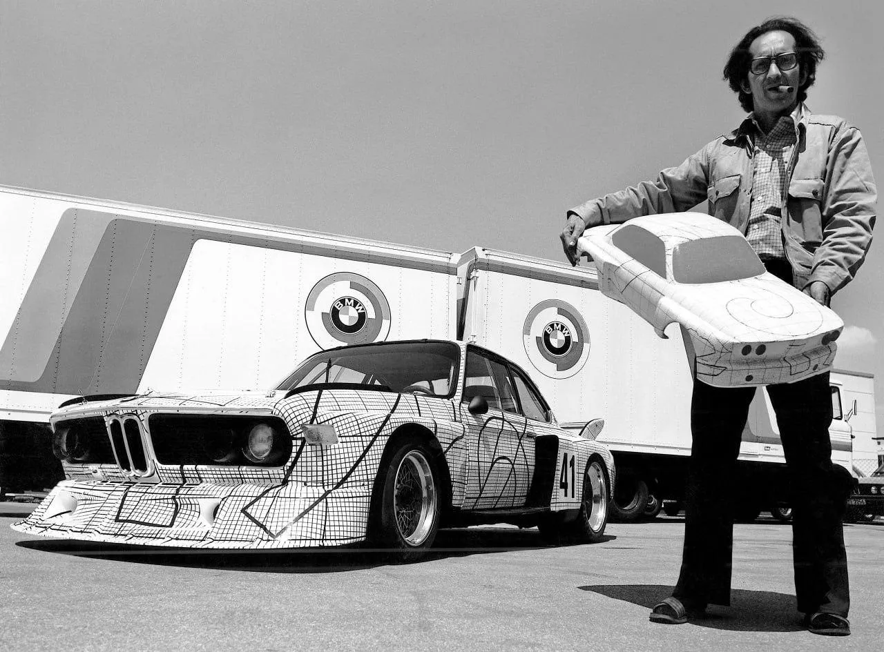 Historic Bmw Race Car with Driver Preparing For Race