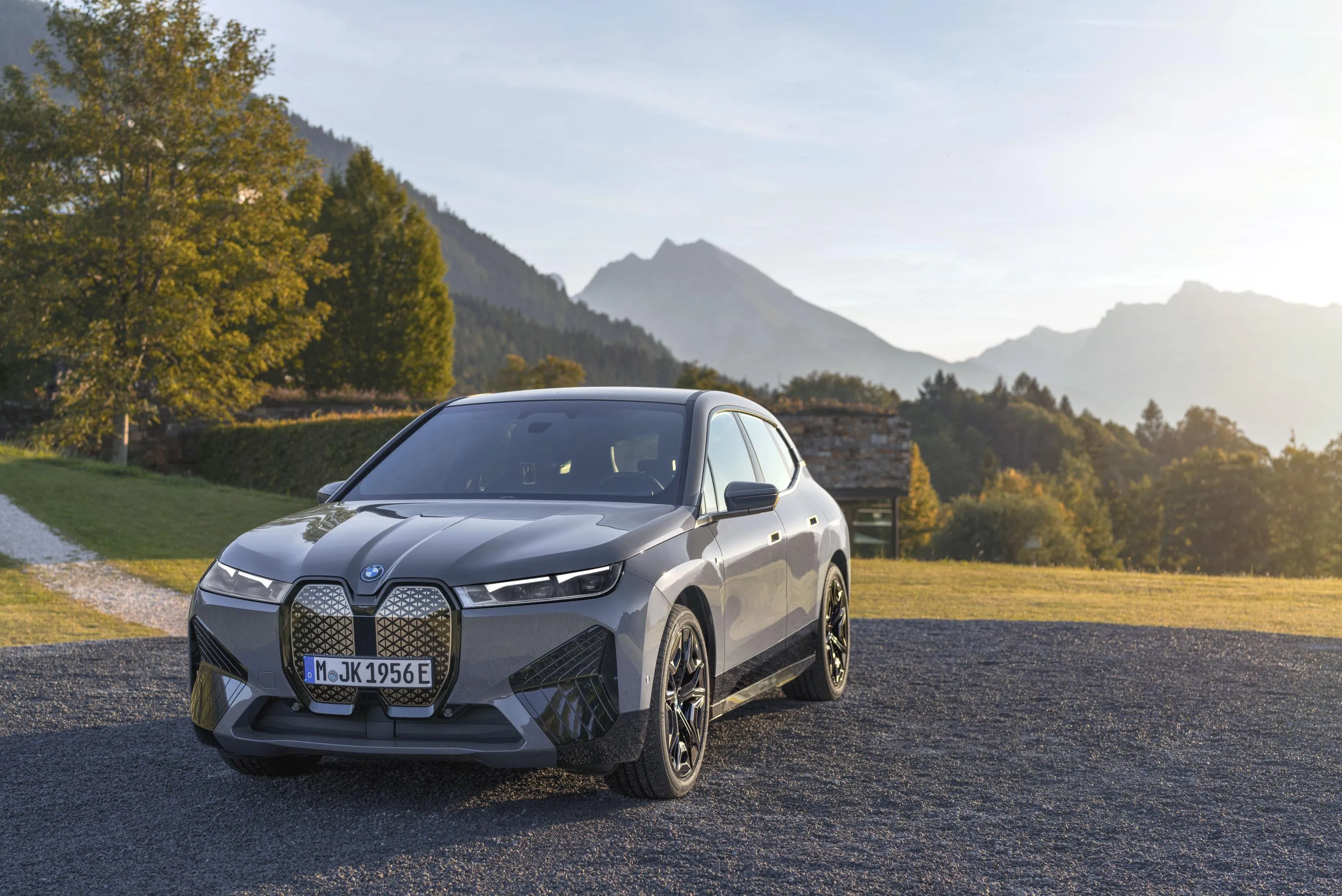 Luxury Bmw Suv with Mountains in the Background View