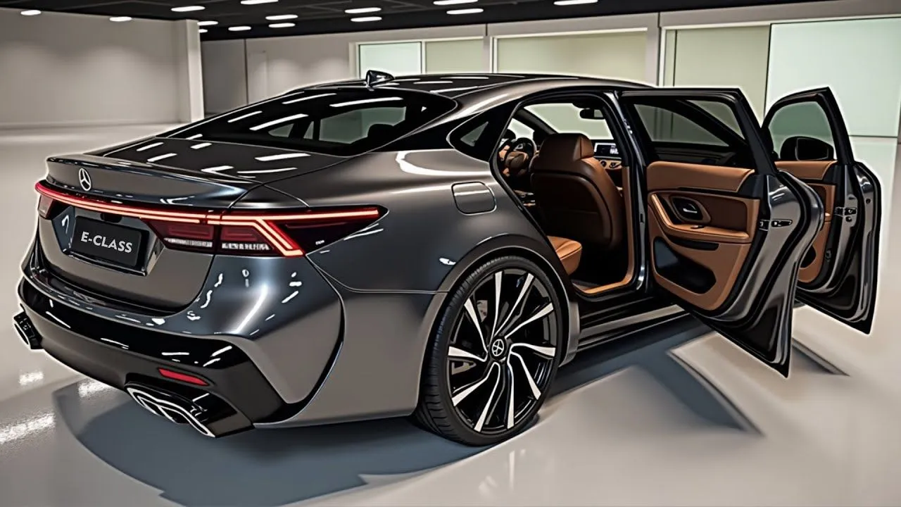 Luxury Mercedes Benz with Doors Open Display Wallpaper