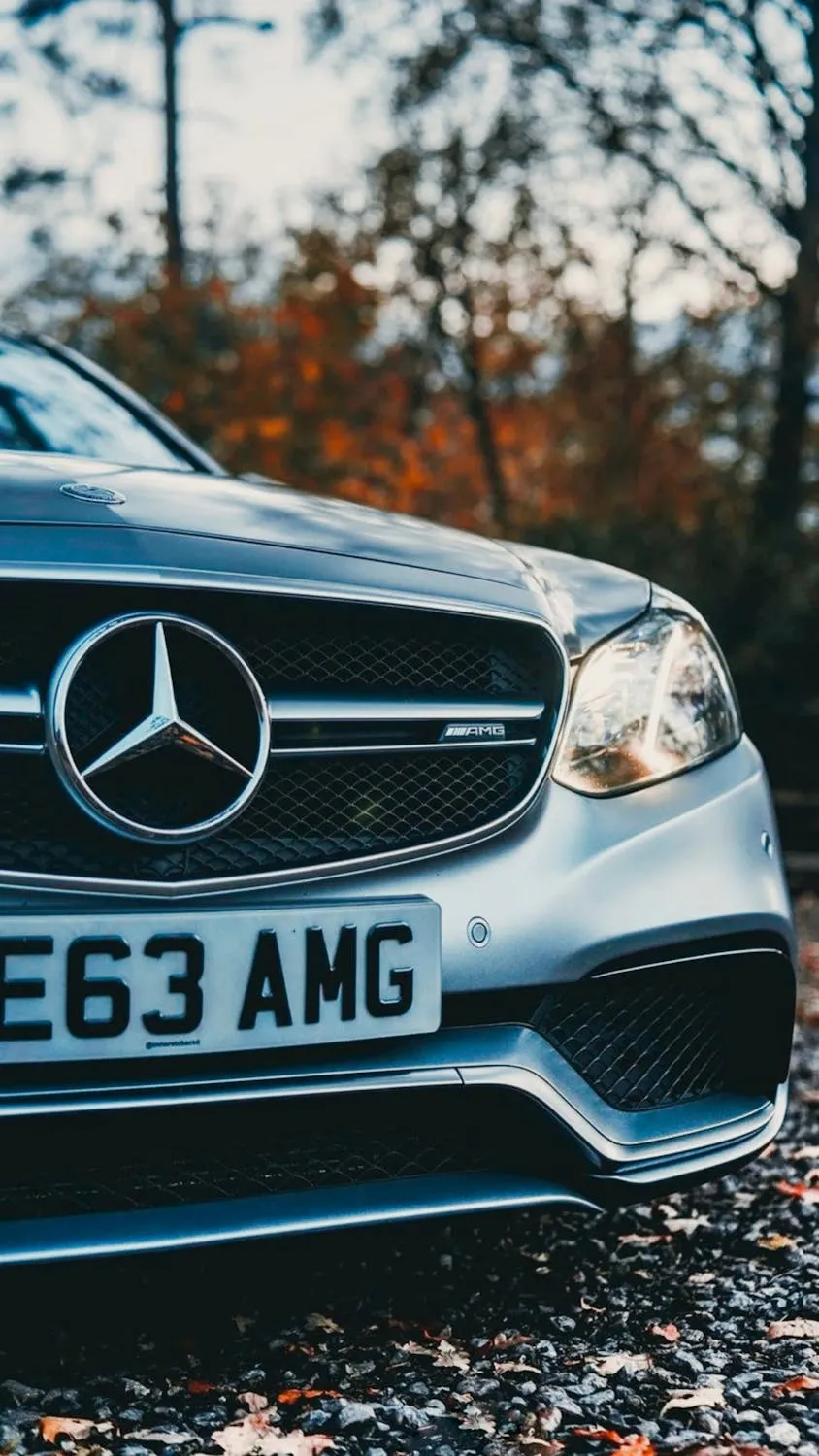 Mercedes AMG Front Grille Close Up with Badge free image