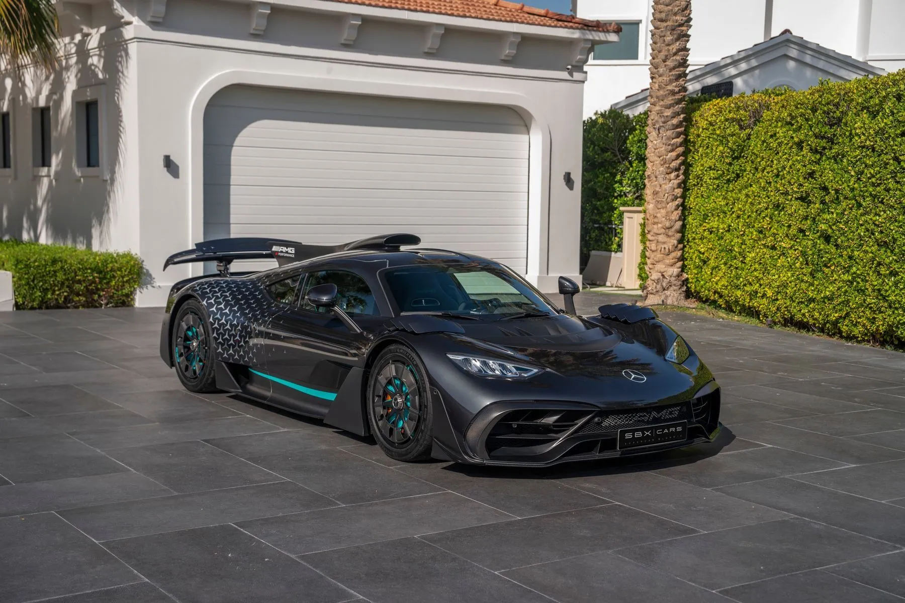 Mercedes AMG Hypercar in Luxury Driveway Setting image