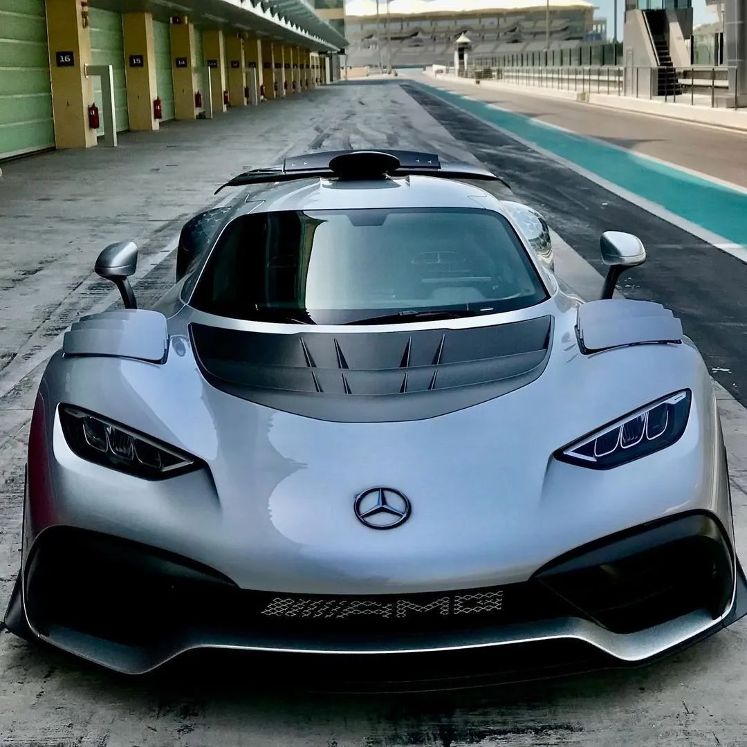 Mercedes AMG One Hypercar on Racing Pit Lane Wallpaper