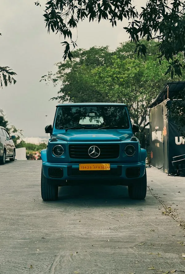 Mercedes Benz G Wagon Parked on Quiet Residential Road