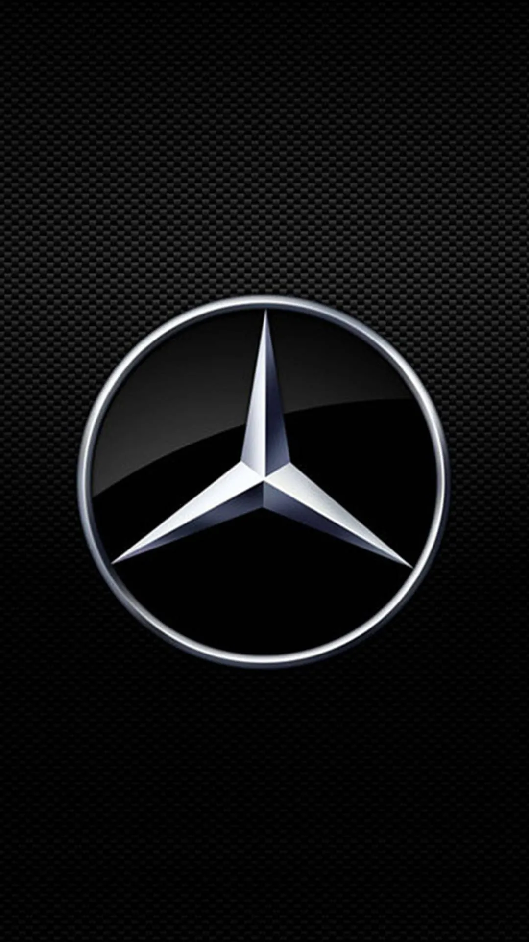 Mercedes Benz Logo on Black Background with Studio Light