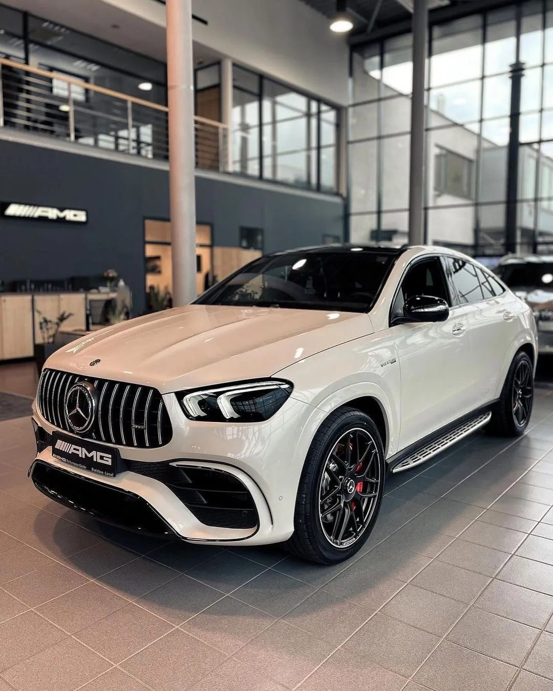 Mercedes Benz SUV Displayed Inside Luxury Dealership