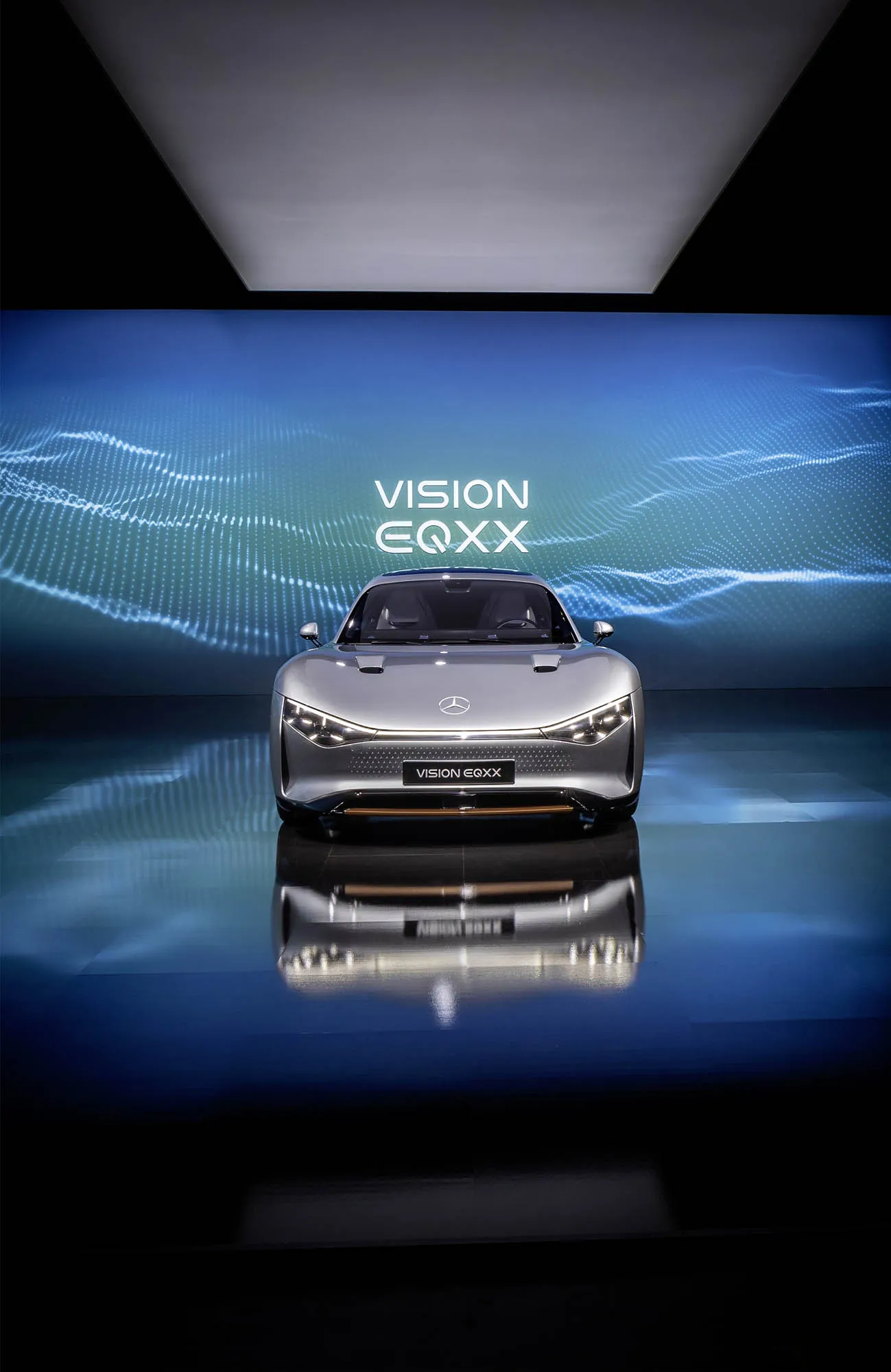 Mercedes Benz Vision EQXX Electric Car in Digital Room