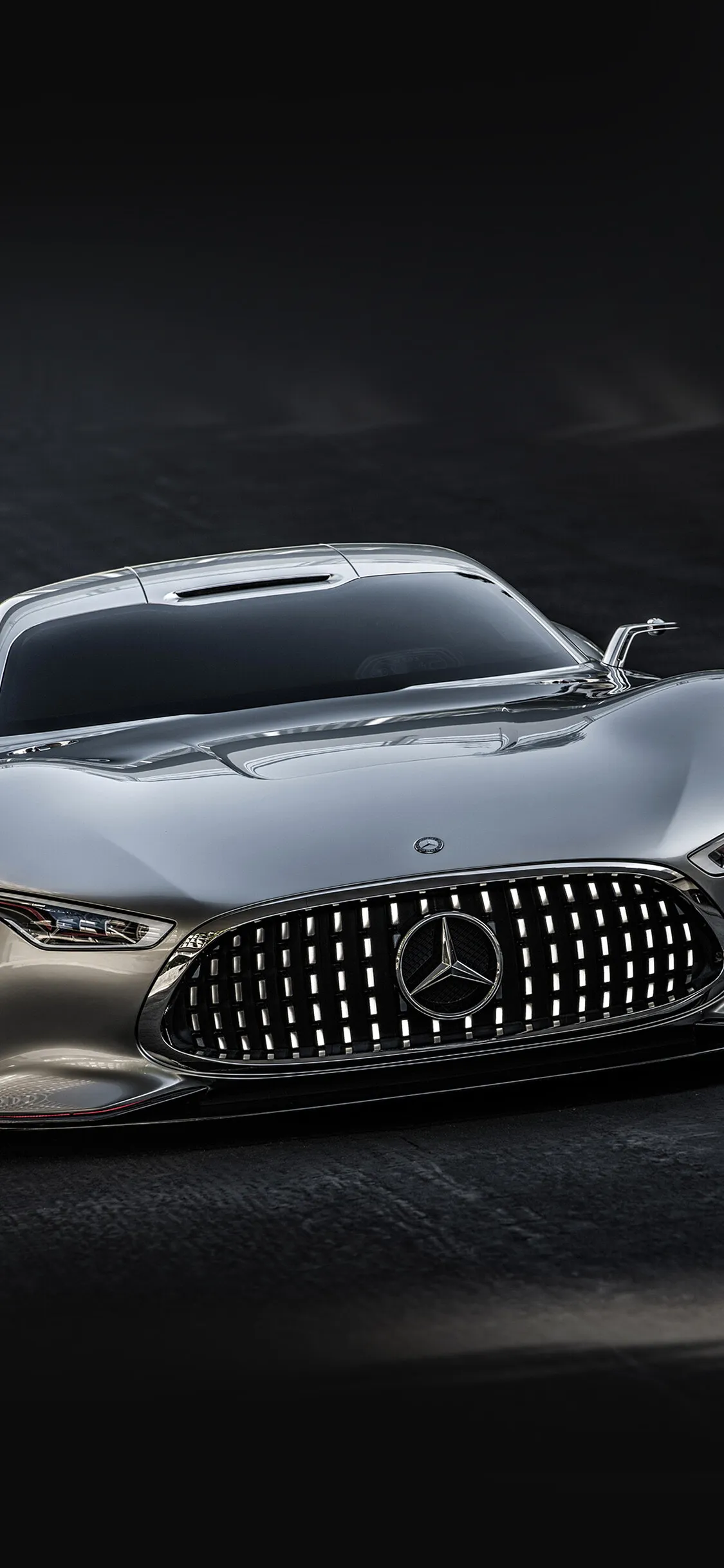 Mercedes Concept Car with Futuristic Lights Wallpaper