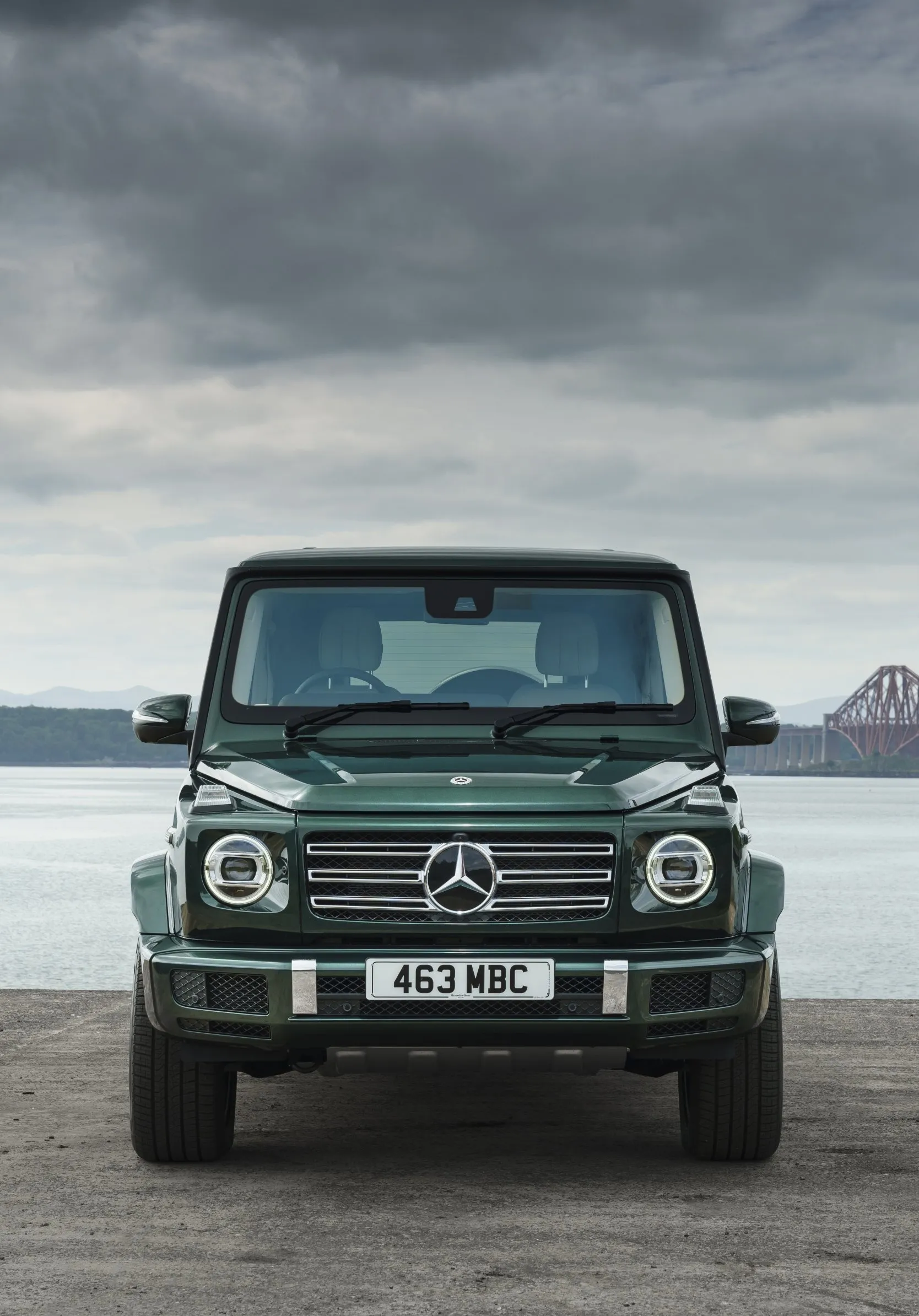 Mercedes G Wagon Facing Camera by the Ocean Coastline