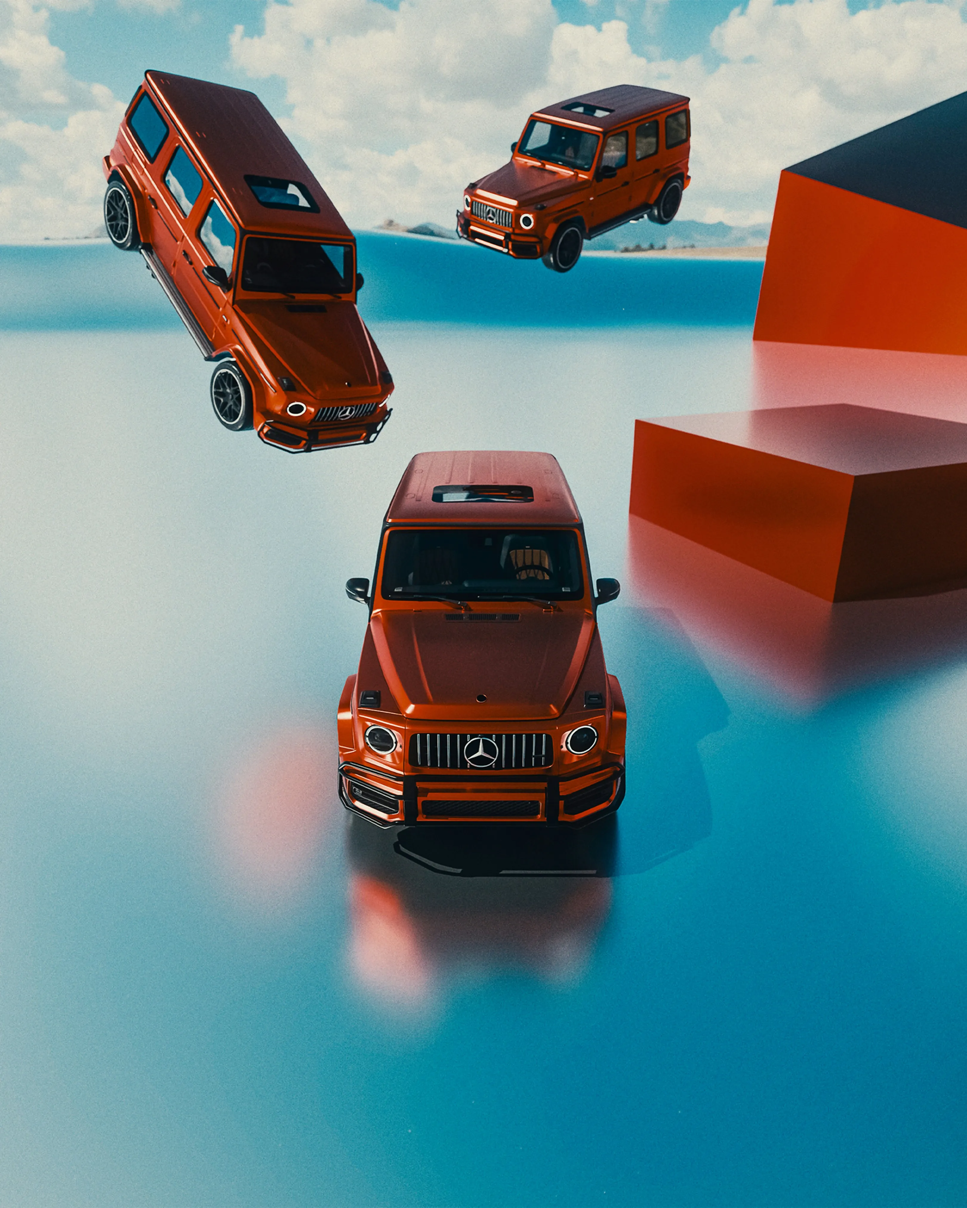 Miniature Model Cars Arranged in Creative Setup image