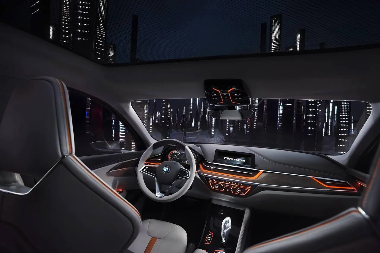 Modern Bmw Interior with Illuminated Digital Dashboard