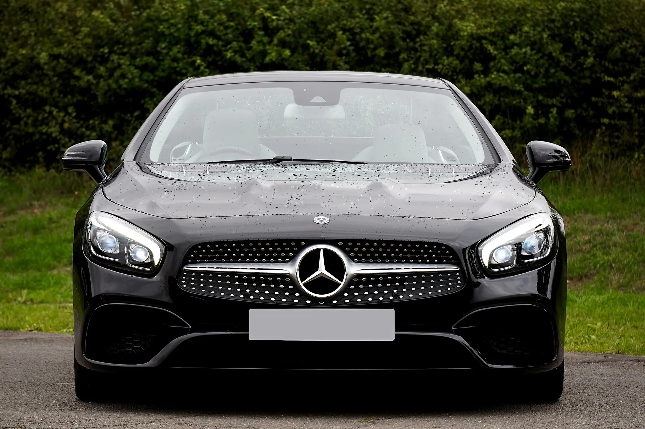 Modern Mercedes Benz Front View in Nature Wallpaper HD