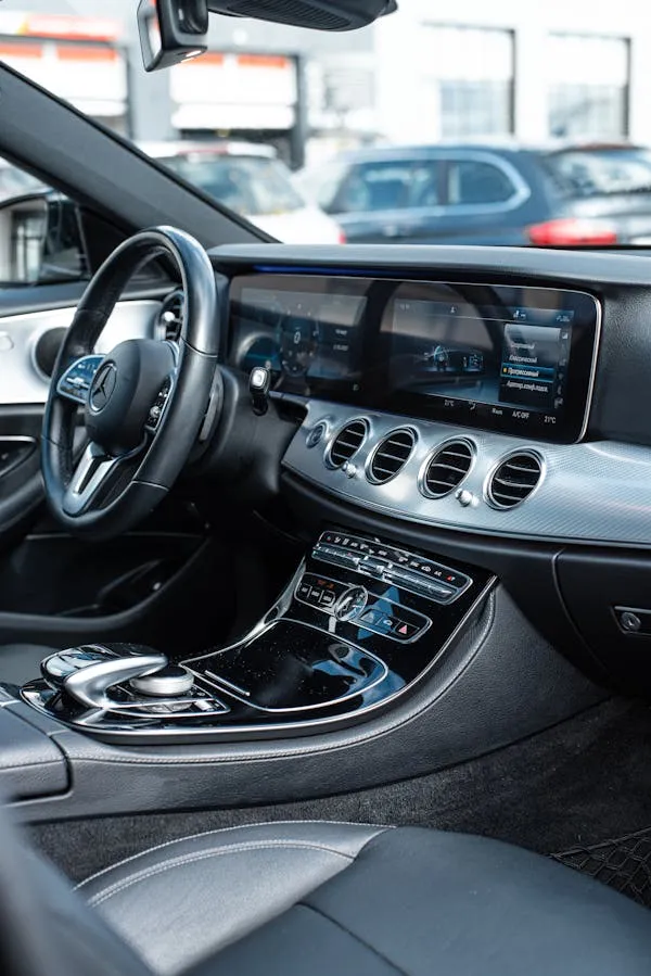 Modern Mercedes Benz Interior with Advanced Dashboard