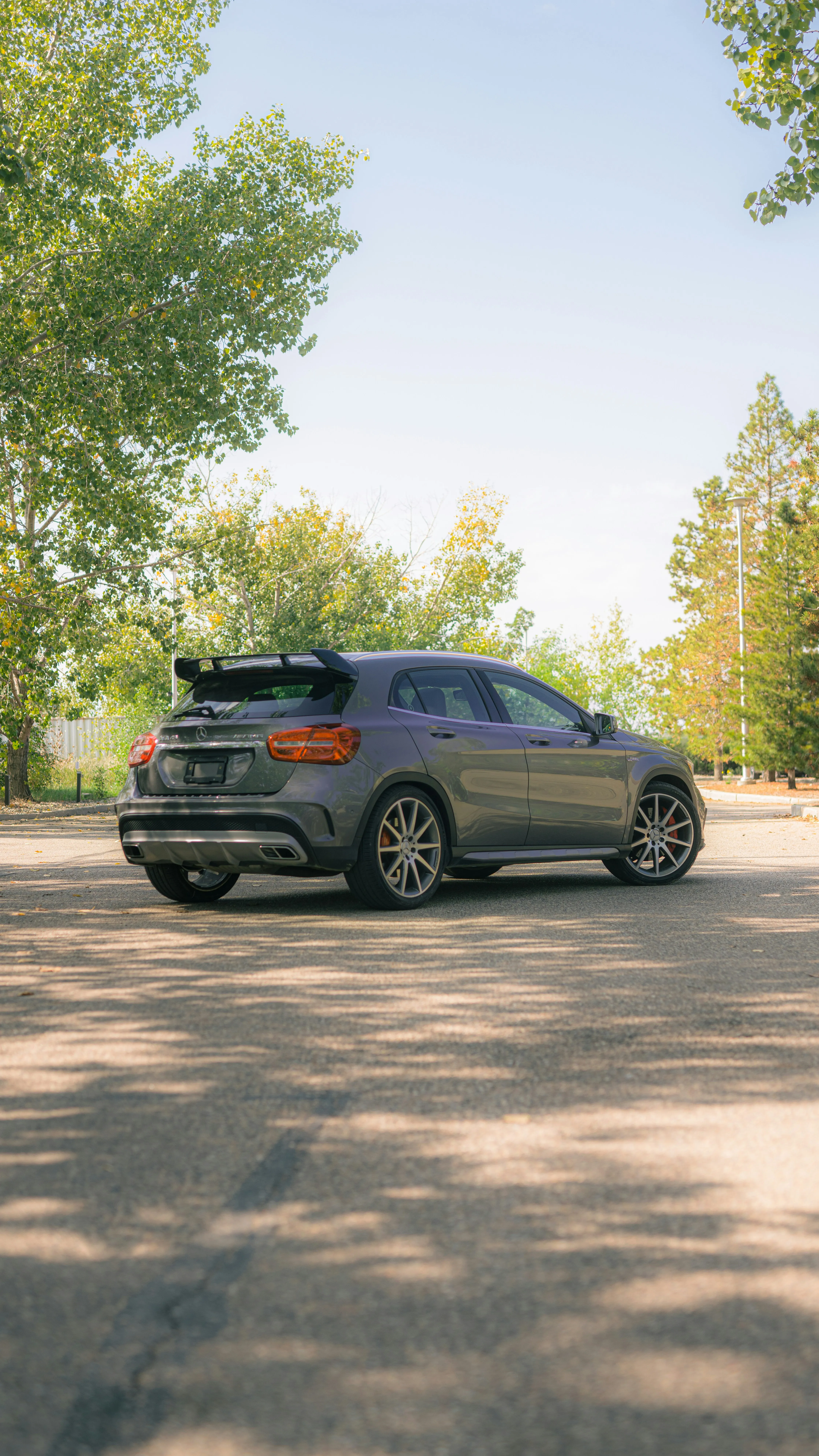 Modern Mercedes Benz SUV in Daylight Landscape Wallpaper