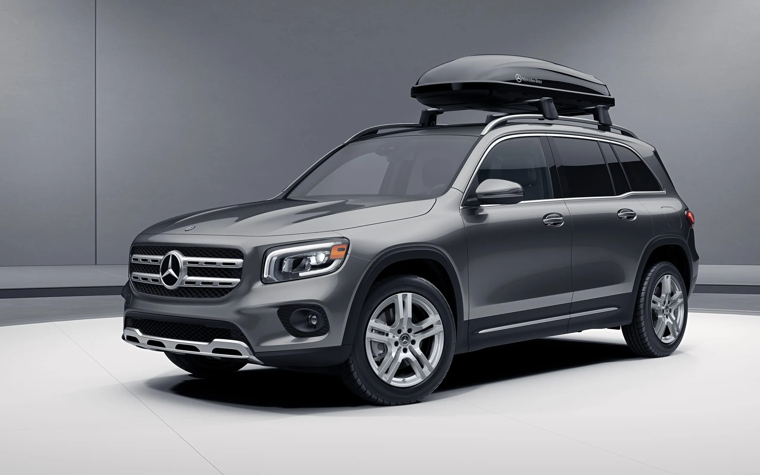 Modern Mercedes SUV in Minimal White Studio Space Wallpaper