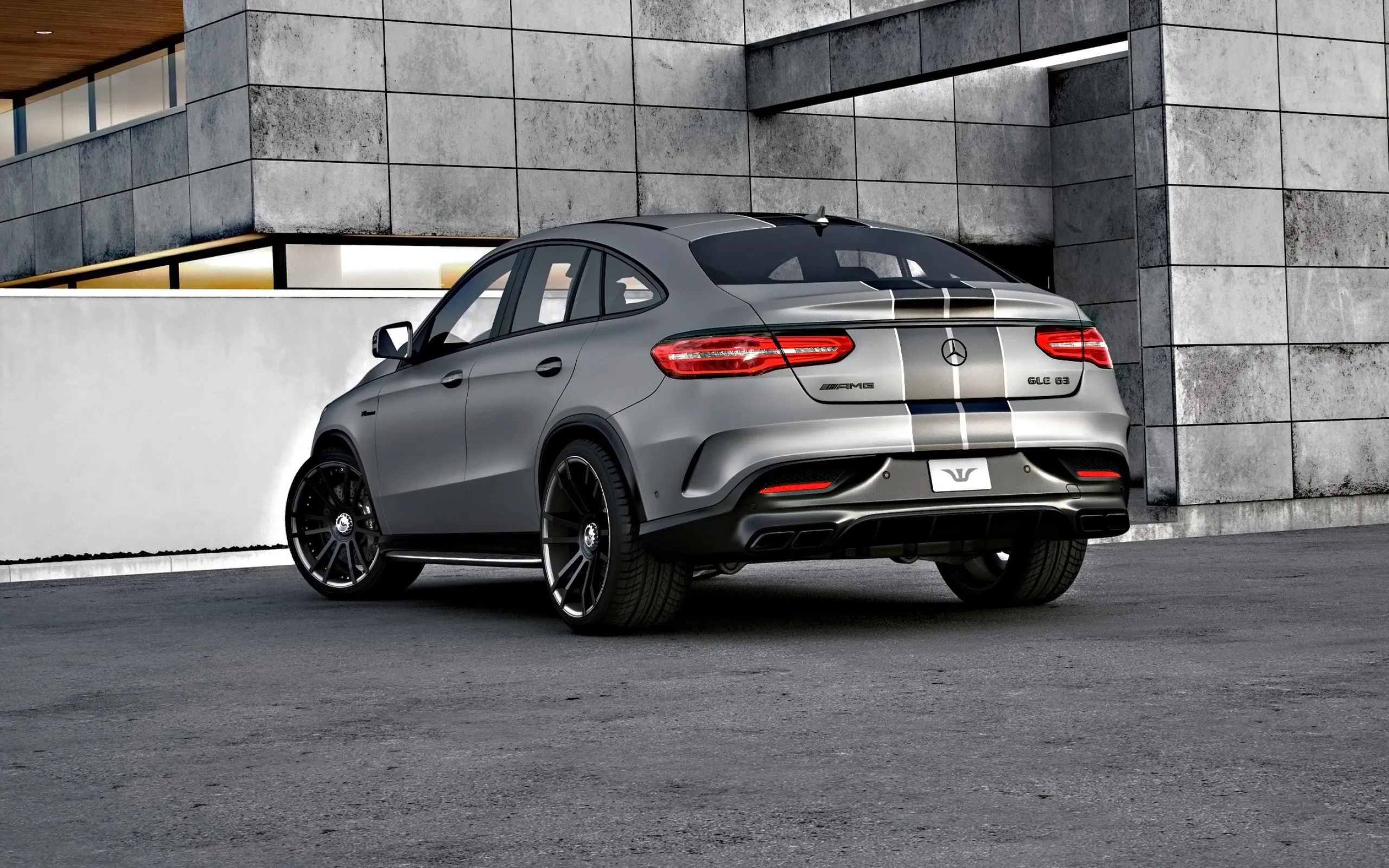 Modern Mercedes SUV Parked in Concrete Urban Setting HD