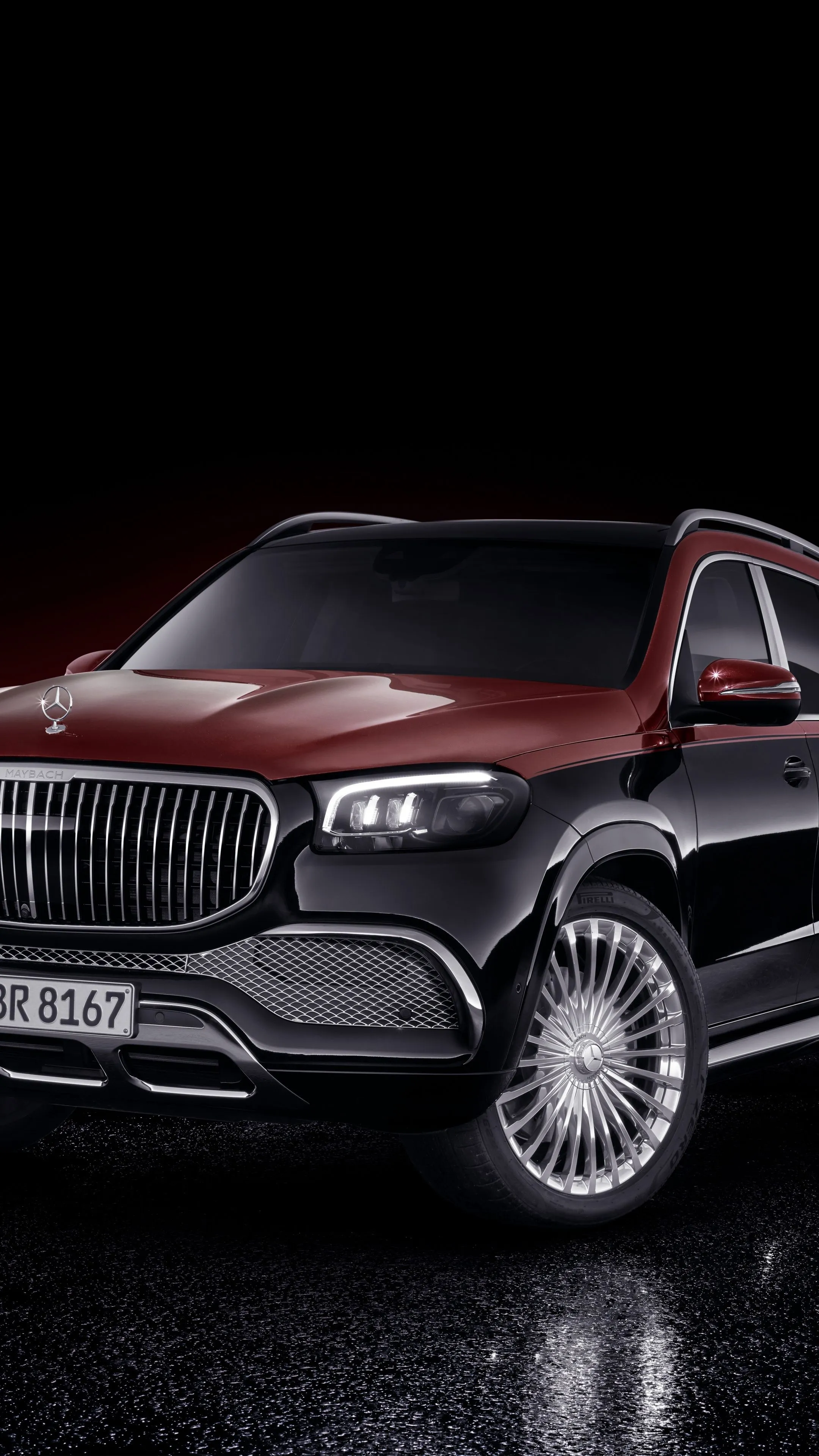 Premium Mercedes Benz SUV in Dramatic Nighttime Setting