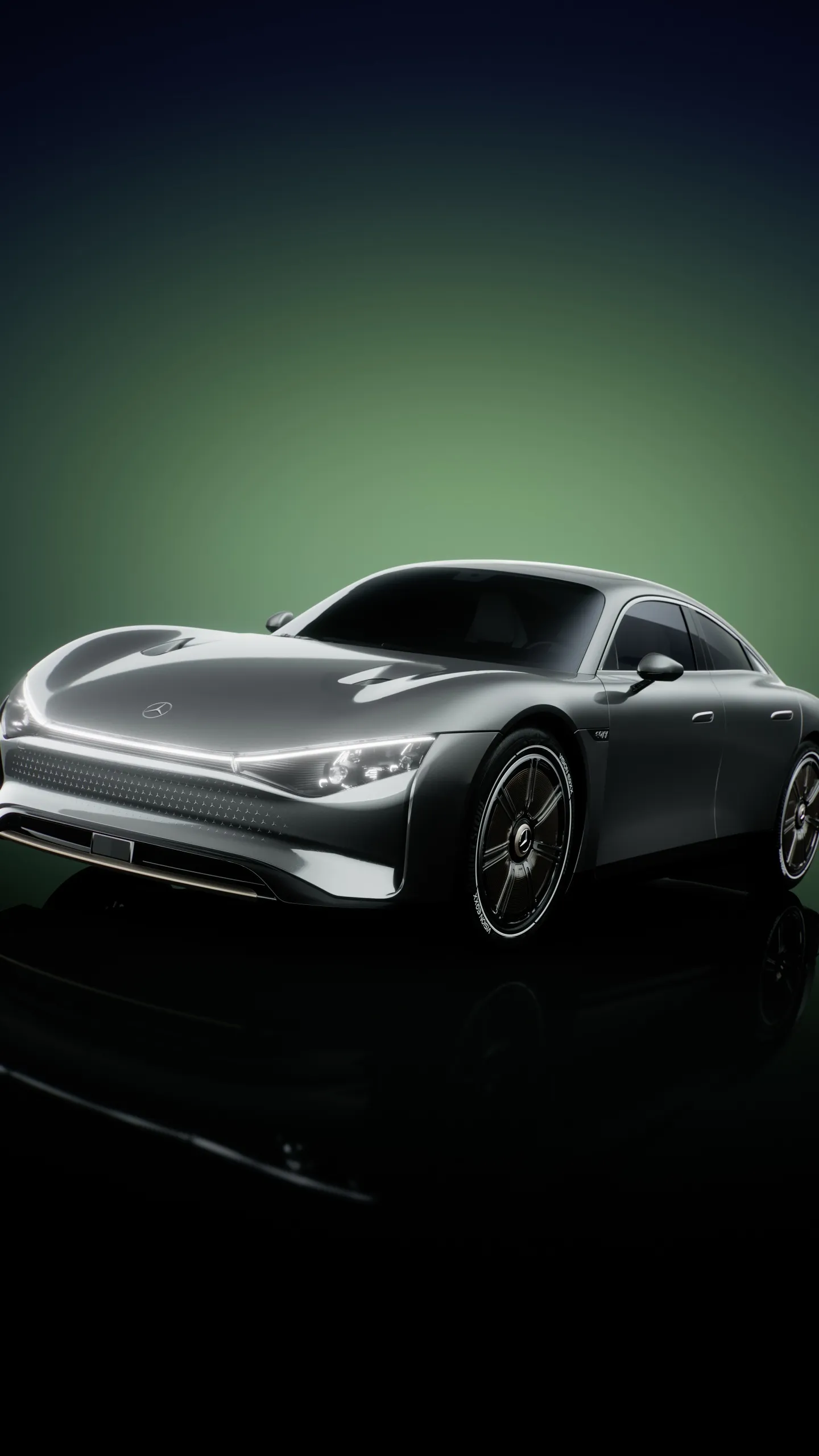 Sleek Mercedes Concept EV Car in Futuristic Studio image
