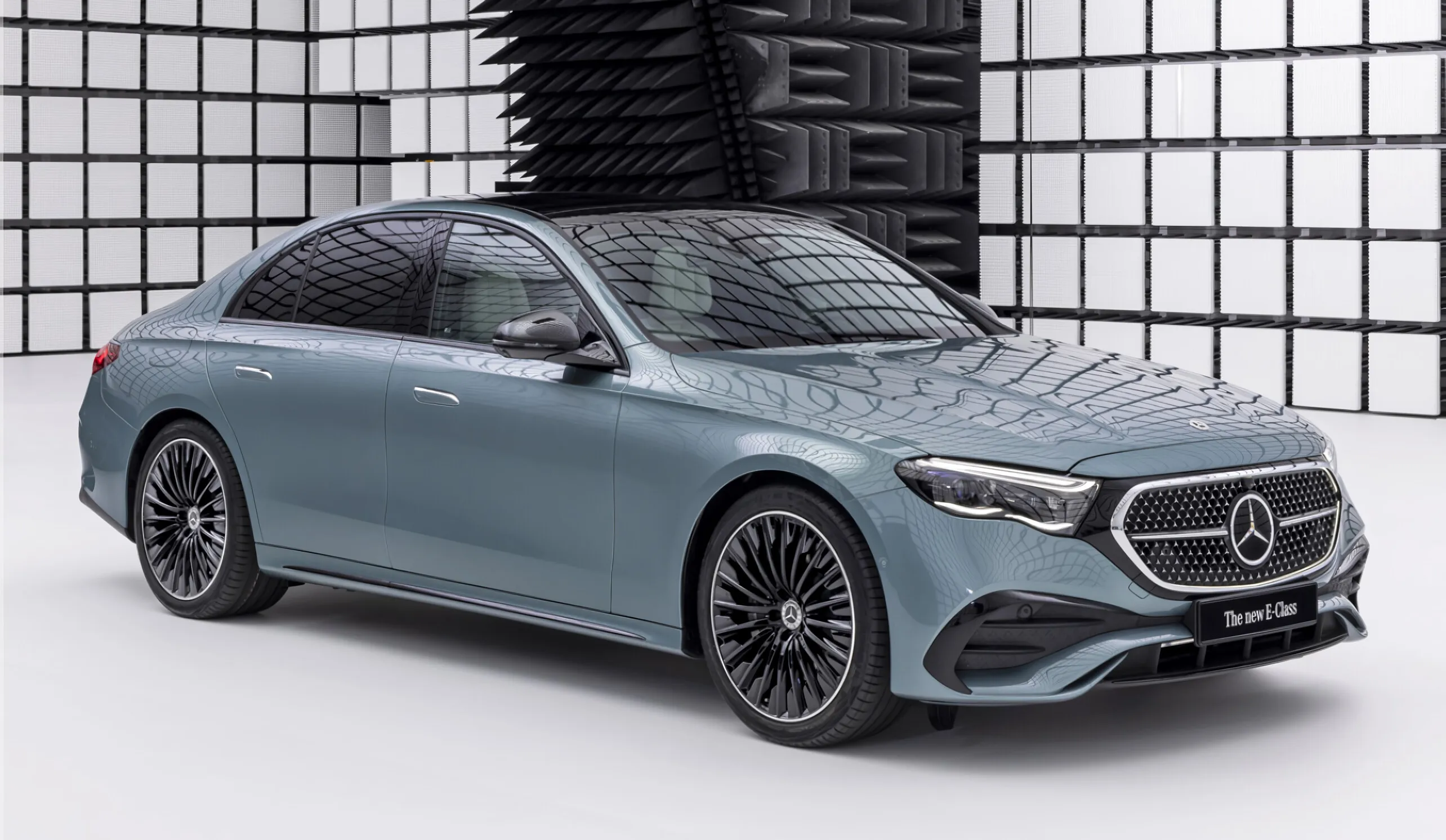 Sleek New Mercedes Sedan Posed in Modern Indoor Studio