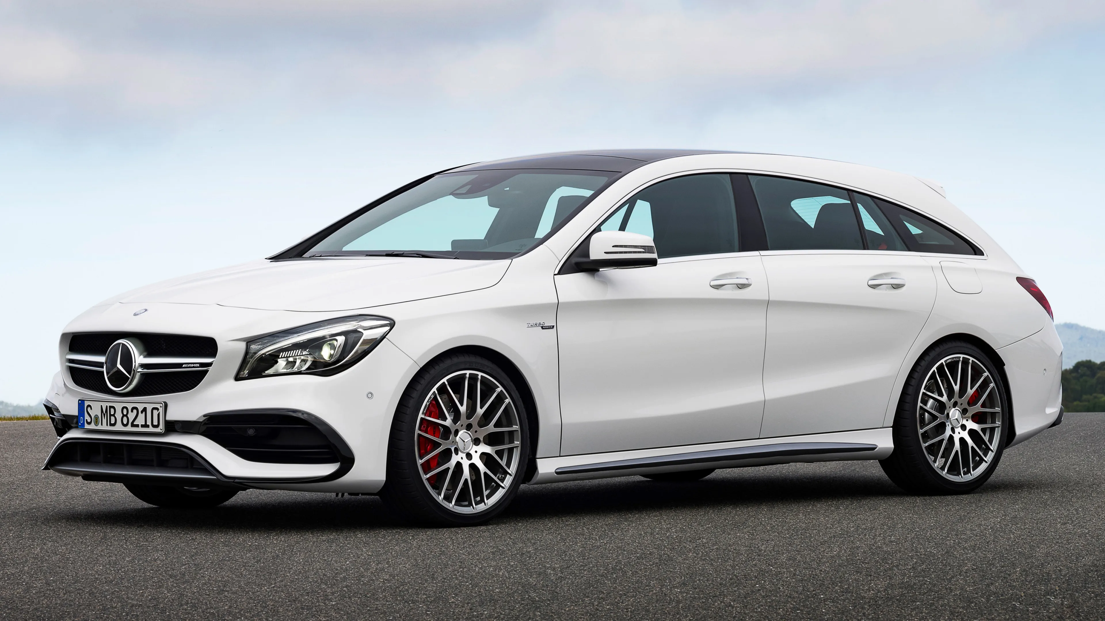 Sleek White Mercedes Benz Performance Wagon Model Wallpaper