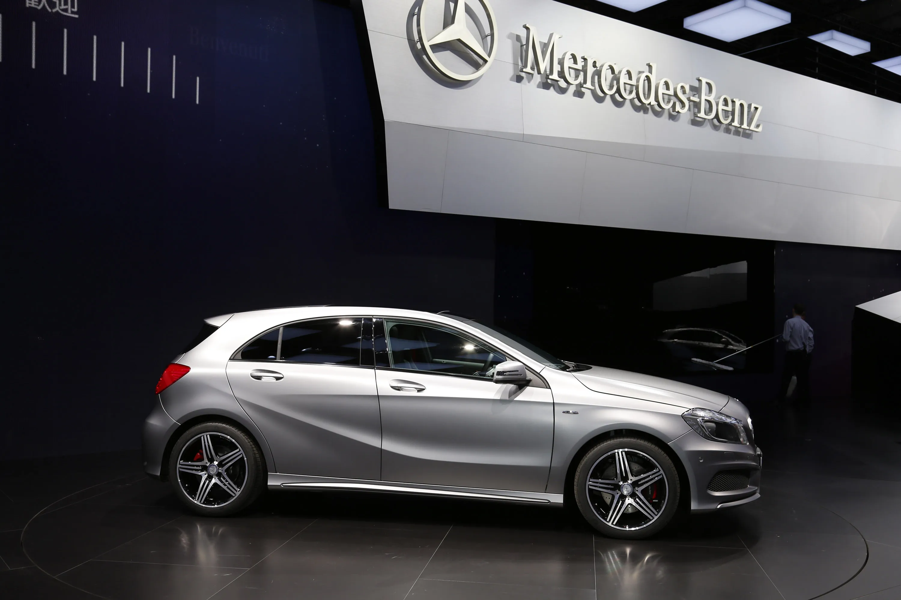 Striking Compact Mercedes Benz Displayed at Auto Show Event