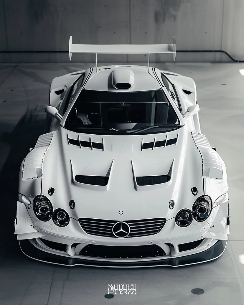Striking Mercedes Benz Hypercar in Modern Garage Setting