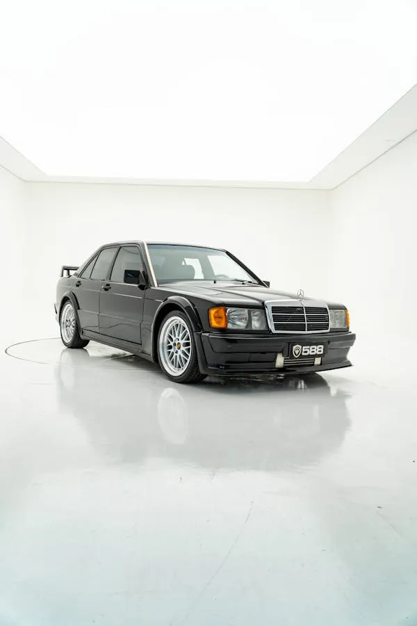 Studio Image of Classic Mercedes Benz in Clean White Room