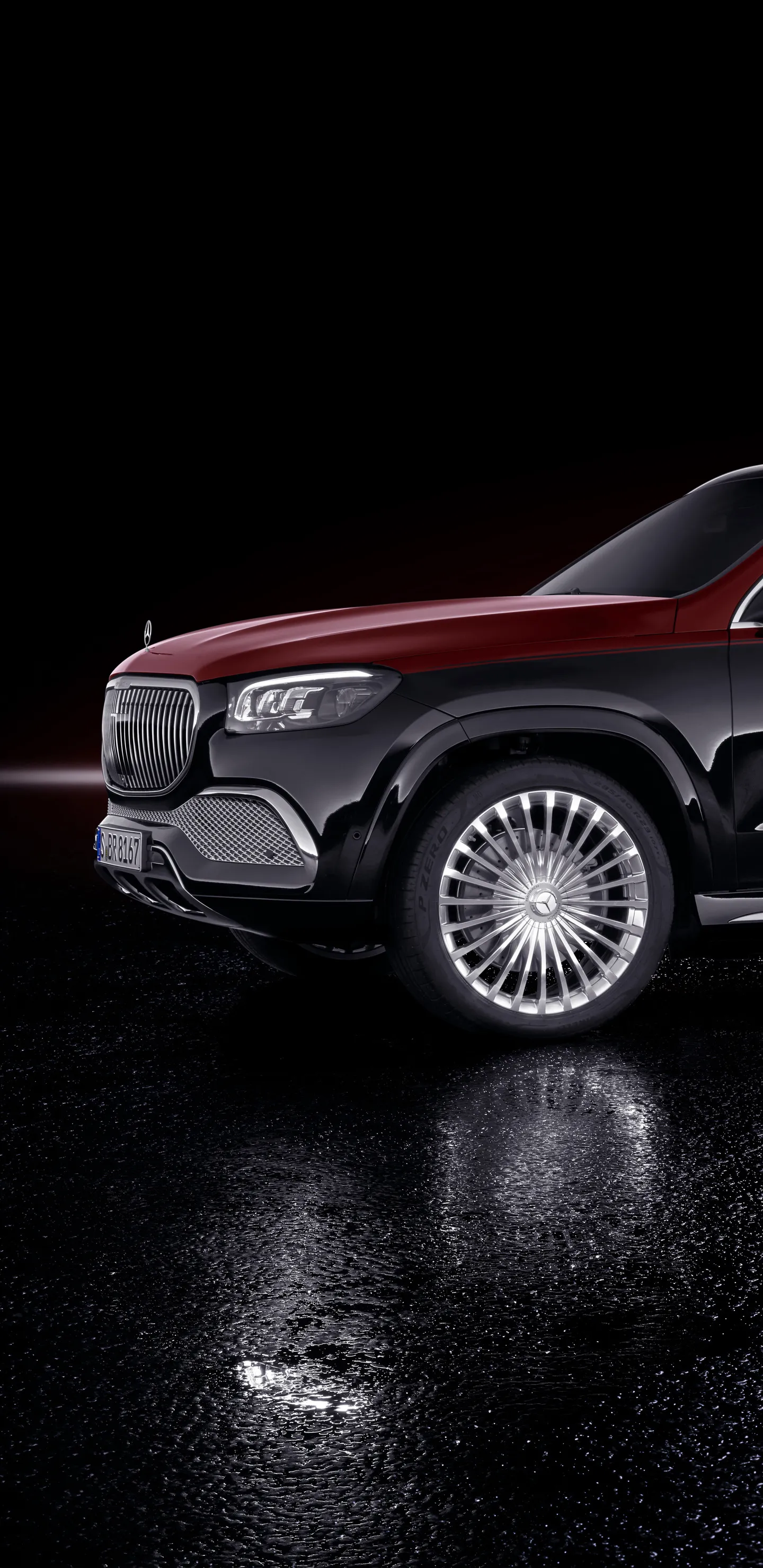 Stunning Mercedes Benz Luxury SUV in Dark Studio Lighting