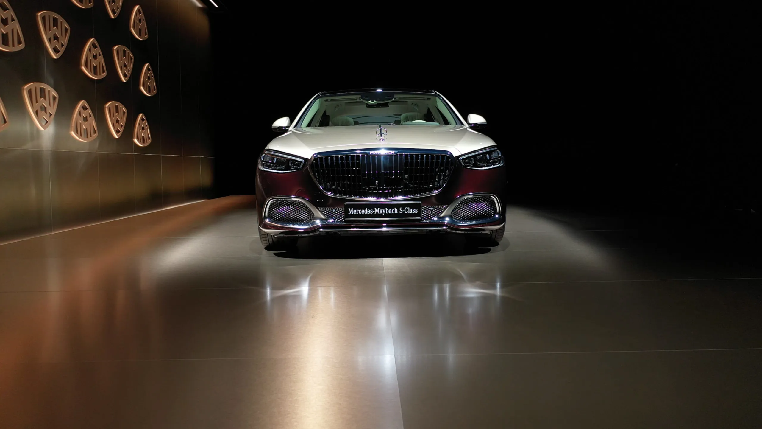 Stunning Mercedes Luxury Car Displayed In Dark Room HD