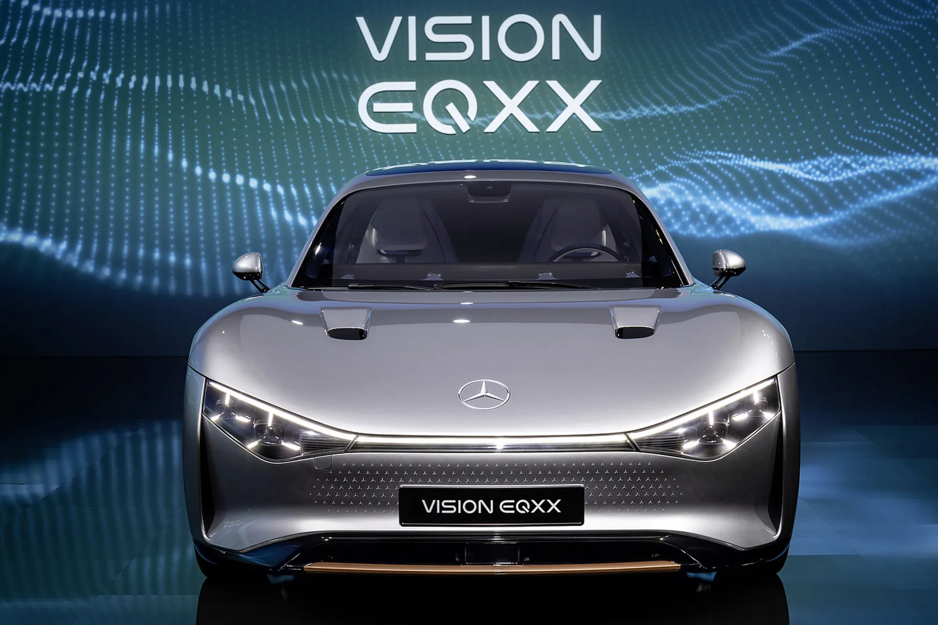 Stunning Mercedes Vision EQXX Concept Car Displayed in Studio