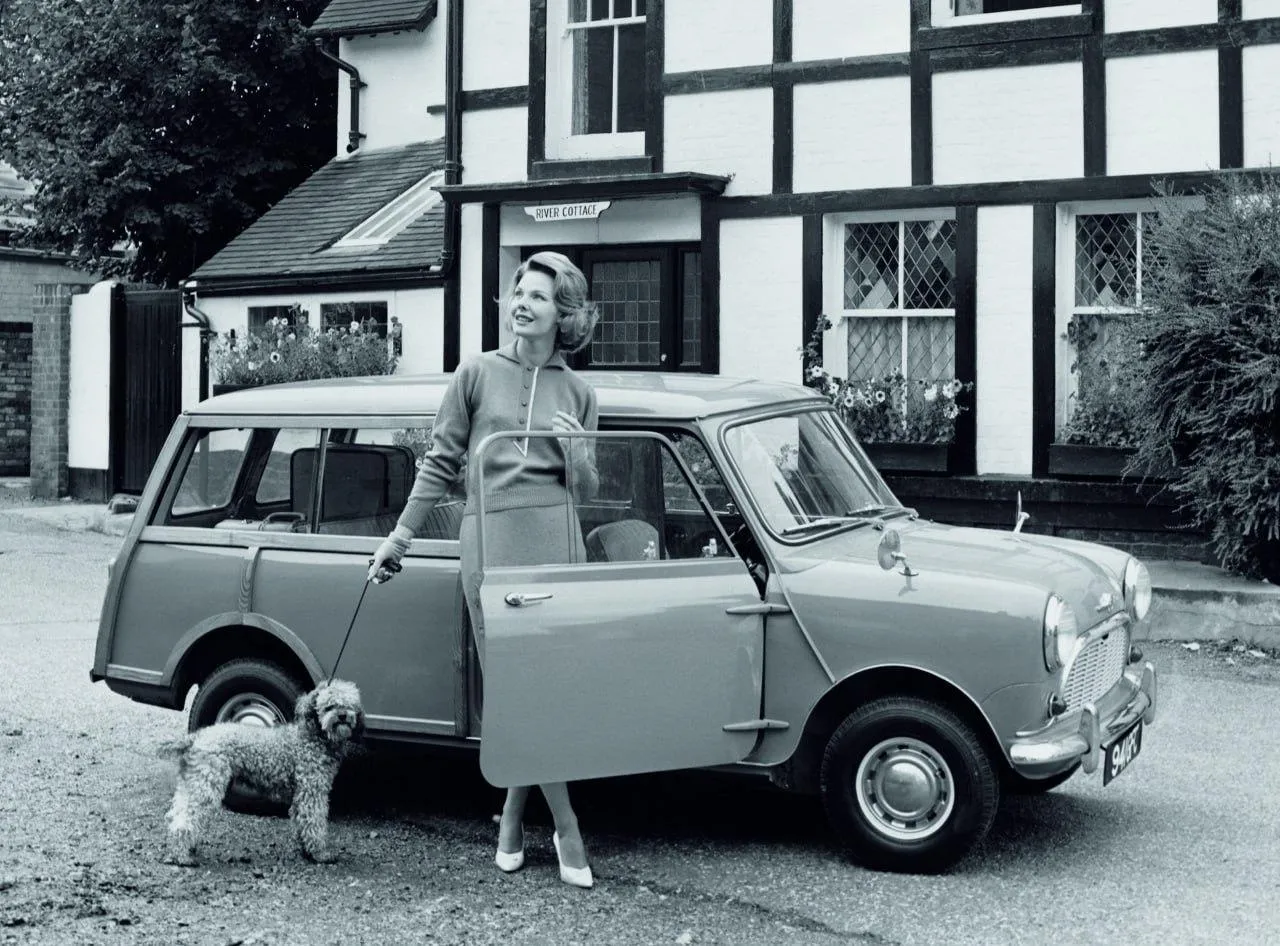 Vintage Black and White Photo with Classic Bmw Car Imag