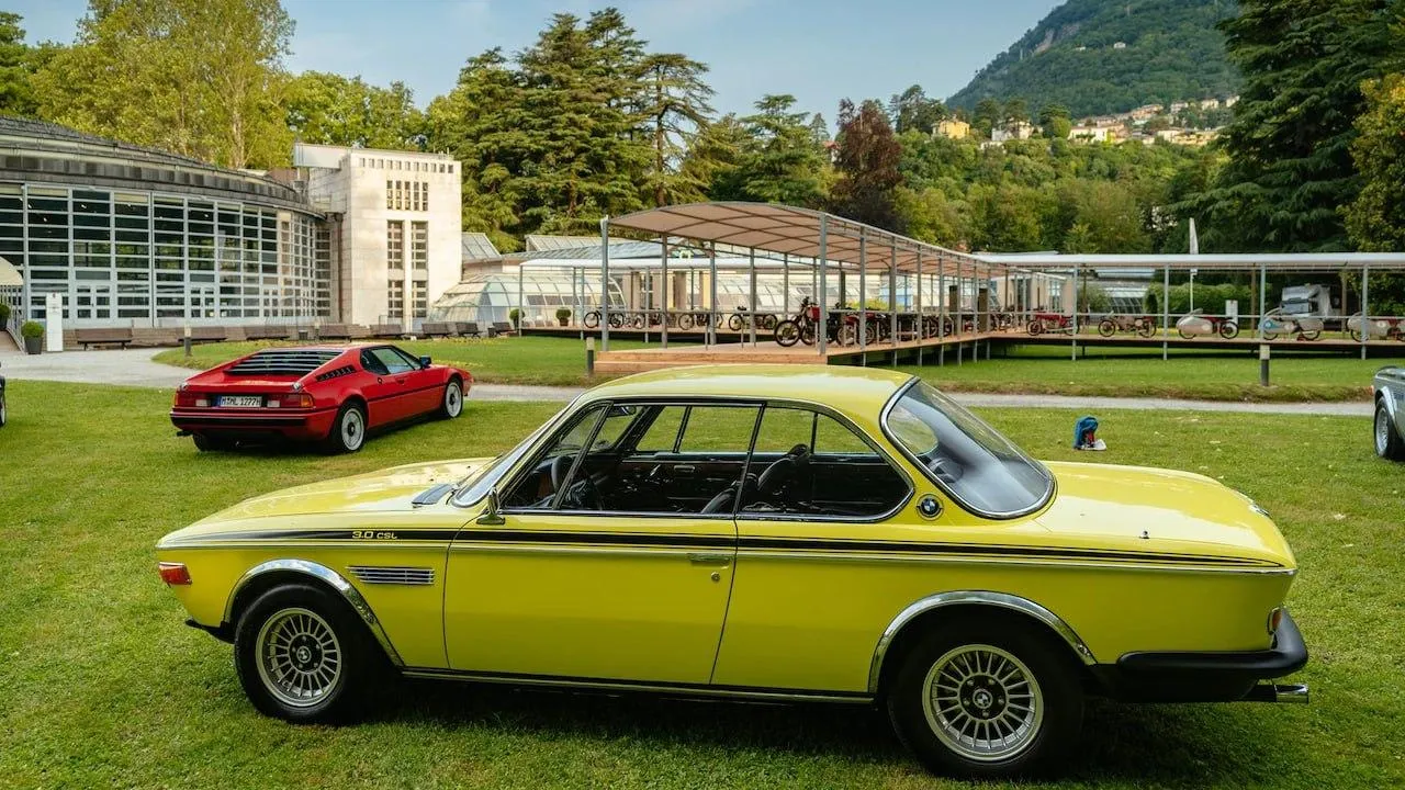 Vintage Bmw Car Displayed in a Beautiful Countryside Setting