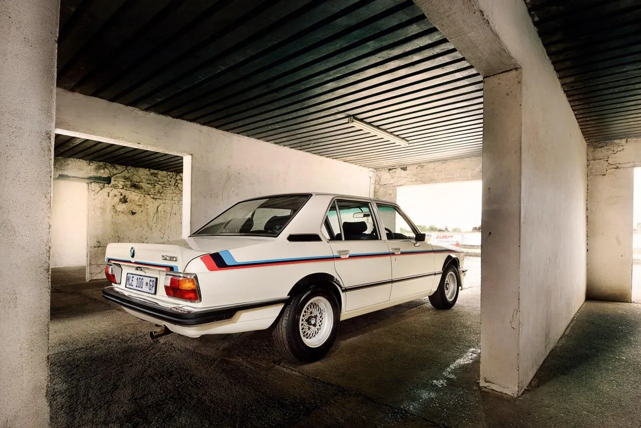Vintage Bmw Classic Car Parked in Concrete Covered Garage