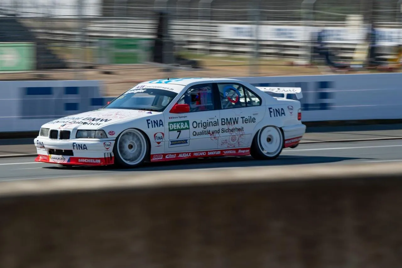 Vintage Bmw Touring Car Racing on Track Free Hd Image