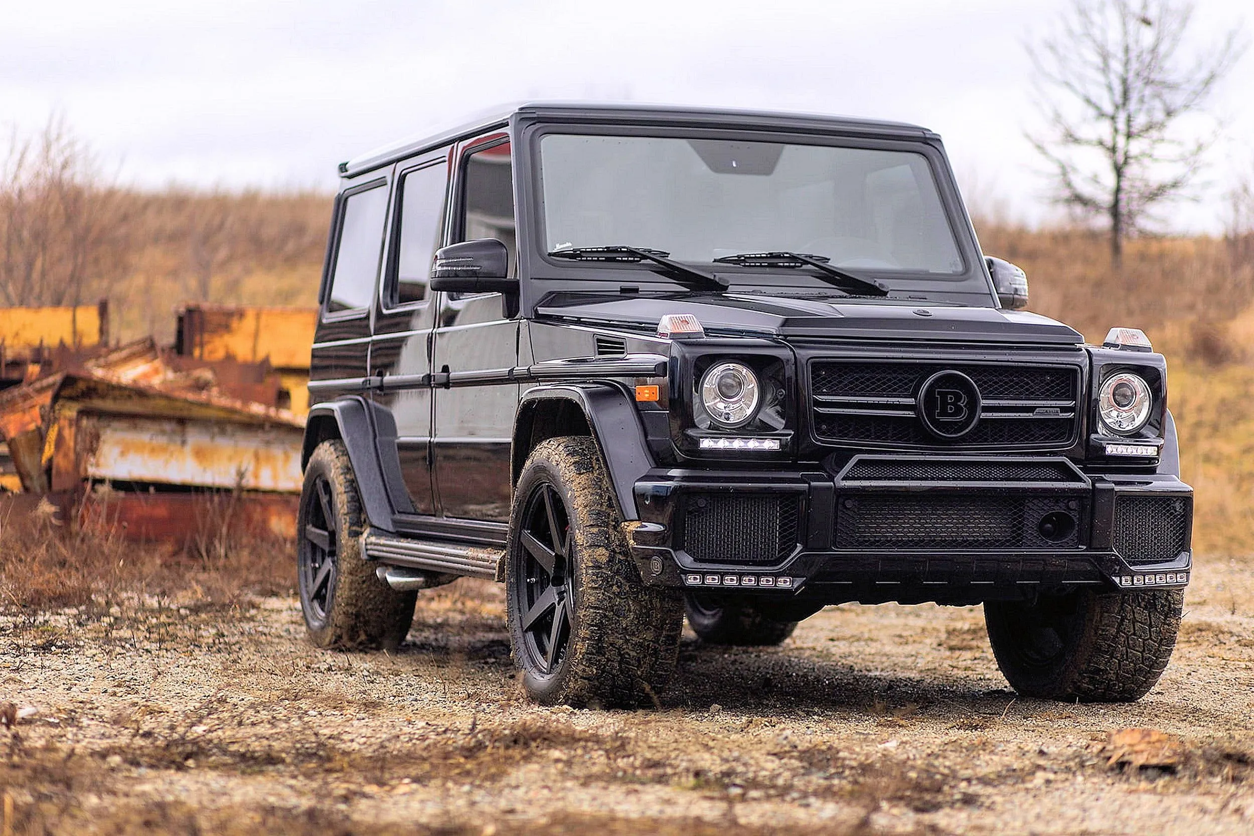 Wallpaper of Rugged Mercedes G Wagon in Offroad Terrain