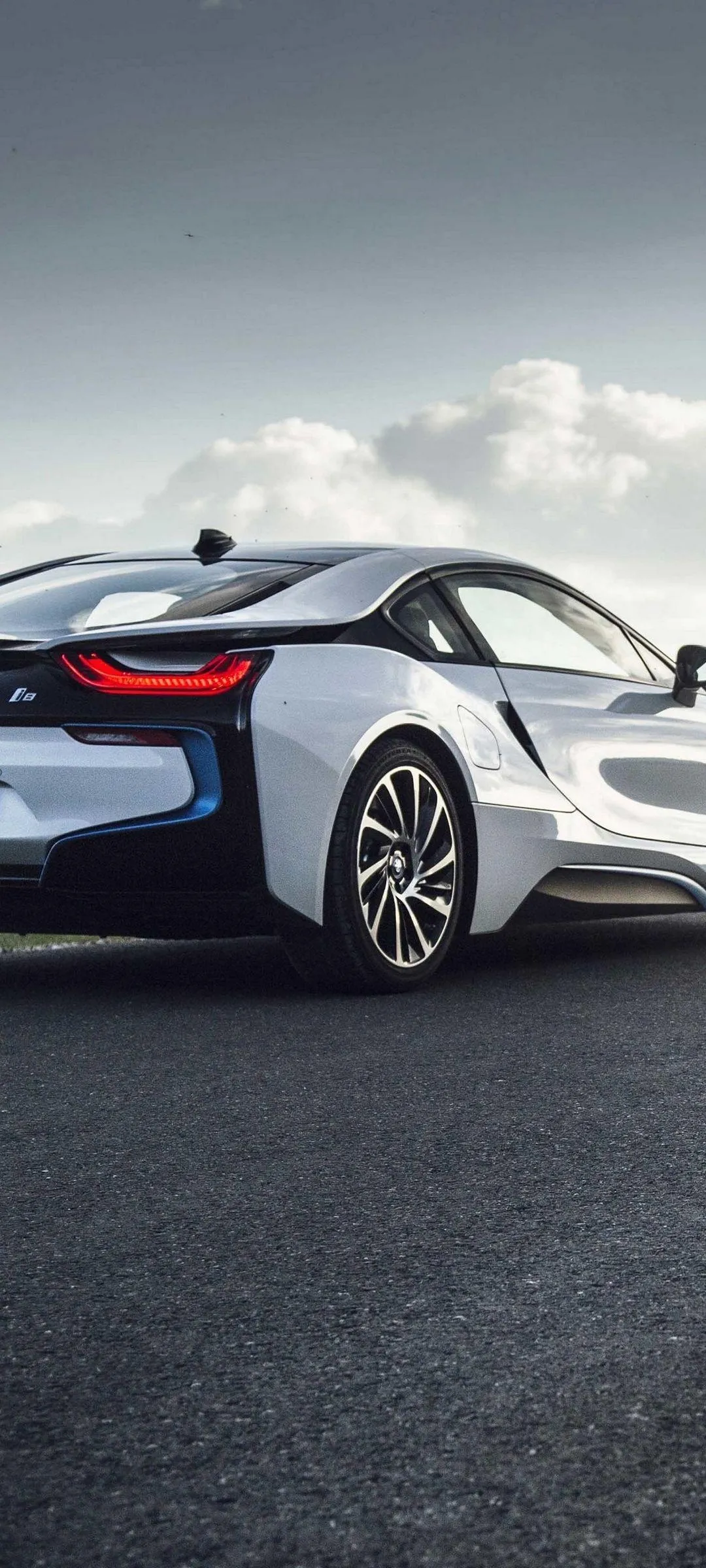 White Bmw Concept Car Displayed on Open Coastal Road